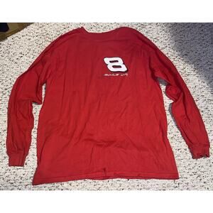 Vintage Y2K Winners Circle Dale Jr Red Long Sleeve Shirt Mens Size Medium